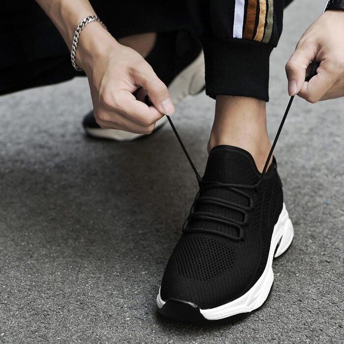 Збільшувачі висоти Elevate Shoes для чоловіків: кросівки з підняттям 6/8/10 см, дихаючі, унісекс (10 см чорні, 46 EU)