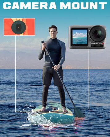 Надувне SUP-дошка для риболовлі Anyfast - 335x88см, ультрастабільна, з насосом, кріпленням для камери, ручкою для дітей, тросом, рюкзаком та аксесуарами 