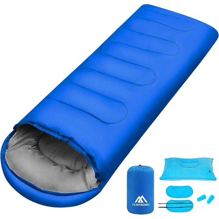 Сплячий мішок Flintronic для кемпінгу та подорожей, легкий, компактний, 210 x 75 см