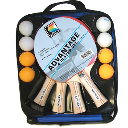 Набір для настільного тенісу Kettler Advantage: 4 гравці (4 ракетки та 8 м'ячів)