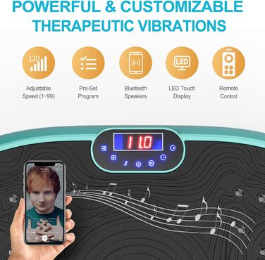 Віброплатформа для тренувань всього тіла AXV - фітнес платформа для схуднення, корекції фігури та тонізування. Підходить для домашнього фітнесу та занять у спортивних залах. Колір: зелений.