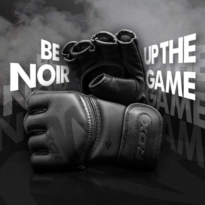 Професійні MMA рукавички RDX чорні XL, шкіра Maya Hide, для тренувань, греплінгу, спарингу, кікбоксингу, муай-тай, боксу, з підкладкою, чоловічі