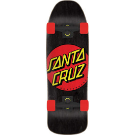 Скейтборд NHS Santa Cruz Cruiser 80's Classic Dot, чорний/червоний, 31.7 дюйма, повний комплект