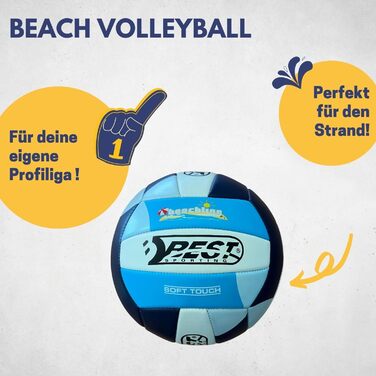 Волейбольний м'яч для пляжного волейболу BEST SPORTING California Soft Touch, розмір 5, 4 шт. (зелений, блакитний)