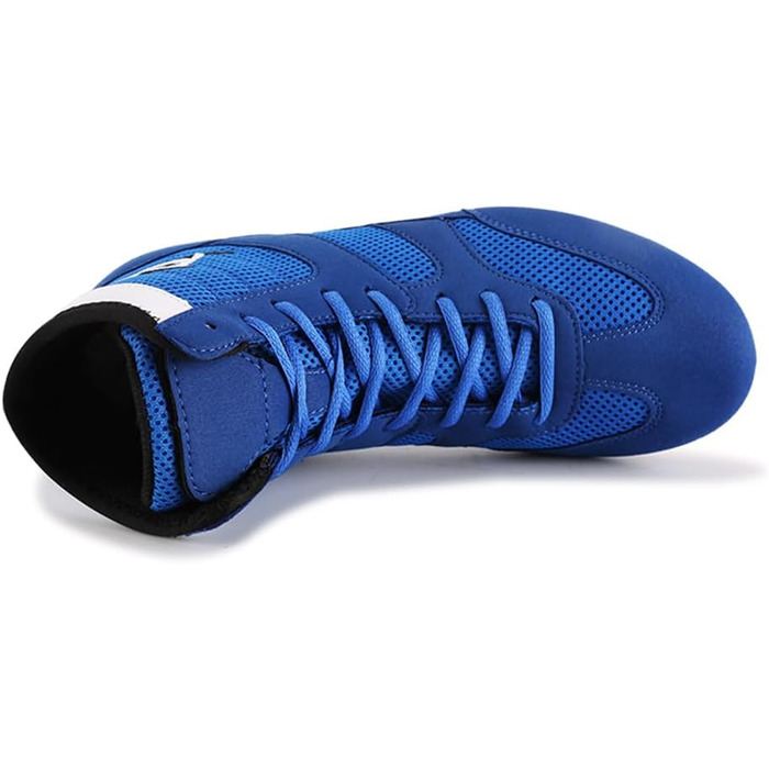 Взуття для боротьби, боксерські туфлі, гумова підошва, чоловічі та жіночі, дитячі, розмір 41 EU, блакитні