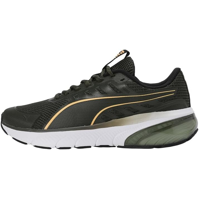 Кросівки PUMA Zellenblendung для вулиці та бігу, 46 EU, Dark Olive/Sun Stream/Puma Black