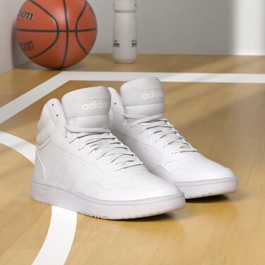 Кросівки Adidas Hoops 3 для чоловіків, білий, сірий, 38 EU