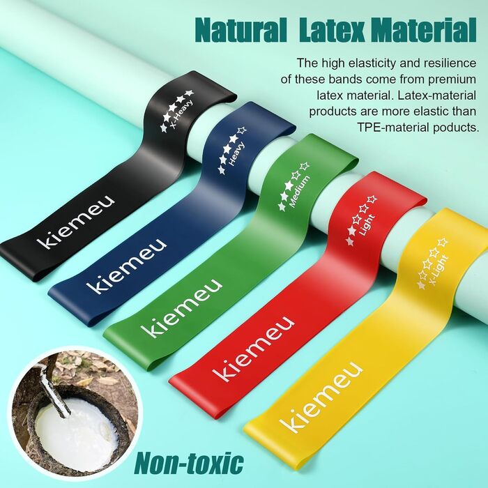 Гумові еластичні стрічки Kiemeu для жінок, фітнес-стрічки для ніг та сідниць, 6 см