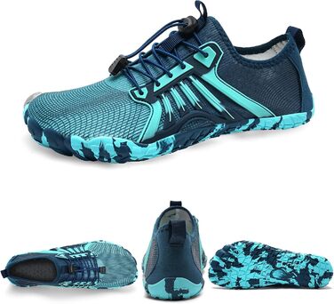 IceUnicorn Взуття для трейлраннінгу без шнурівків (чоловіче/жіноче), унісекс, для плавання та відпочинку на пляжі, 43 EU, блакитно-зелений