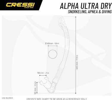 Маска і трубка для дайвінгу Cressi Penta & Alpha, універсальна, прозоро-синя, для підводного плавання та снорклінгу, унісекс