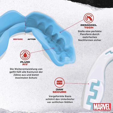 Захист для зубів Marvel Sport Spider-Gwen для дорослих та дітей, для контактних видів спорту (ругбі, ММА, бокс, джудо, хокей)