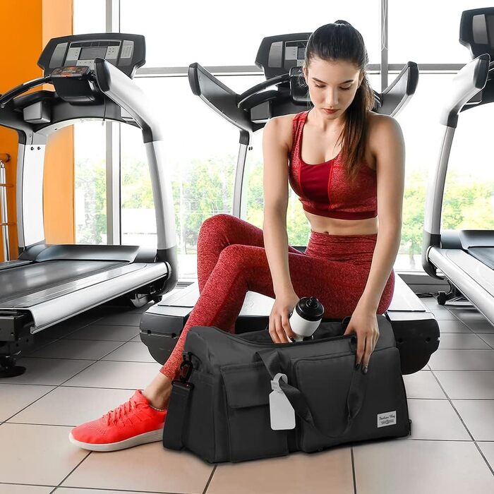 Складана дорожня сумка Flintronic 36L, велика водонепроникна сумка для подорожей, вікенду та спорту для чоловіків і жінок, сіра (з багажним біркою)