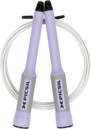 Picsil Sphinx Speed Rope – легке та міцне скакалка для крос-тренінгу, фітнесу, боксу, професійна скакалка з подвійними підшипниками, високоякісні матеріали, фіолетова