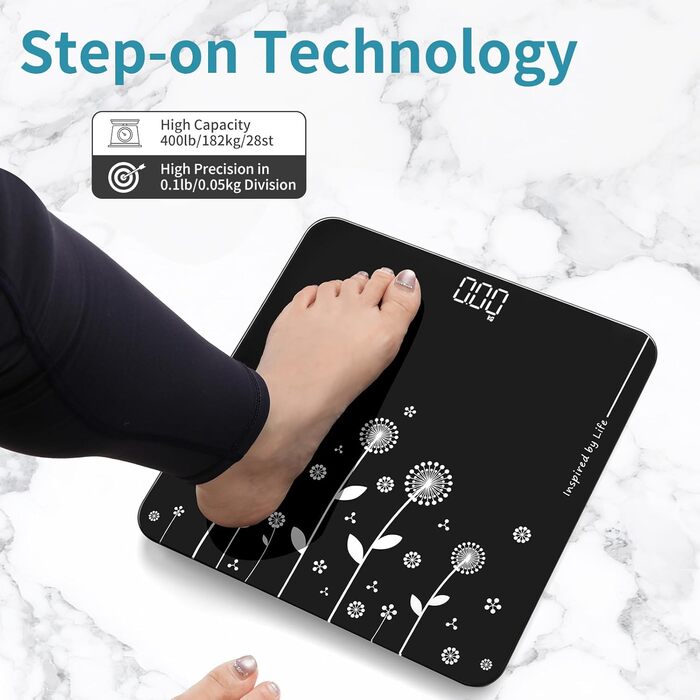 Ваги Vitafit для людей: цифрові, точні, до 182 кг, чорні