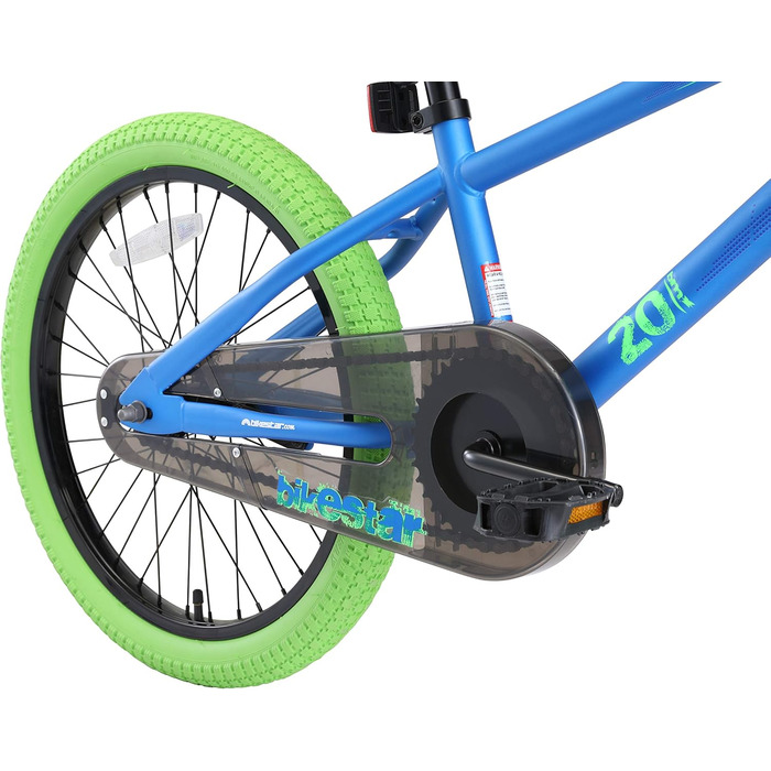 Дитячий велосипед BIKESTAR BMX для хлопчиків і дівчат від 3 до 6 років, 12/16/20 дюймів, синьо-зелений, тестування без ризику