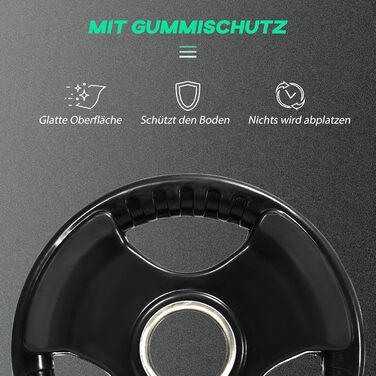 Олімпійські диски Tri-Grip 2 шт., гумові, 5 см, для штанги та силових тренувань