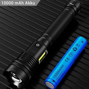 Потужний ліхтарик T50: 990000 Люмен, USB, Тактичний, Zoom, IP67, 10 режимів, для дому, відпочинку, надзвичайних ситуацій