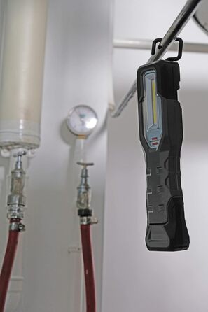 Брененштуль LED акумуляторна ручна ліхтар HL 1000 A IP54 / LED ліхтар для роботи на вулиці з COB LED (1000+200 лм, до 24 годин роботи, LED ліхтар для майстерні з магнітом та гачком, USB-C порт для заряджання)