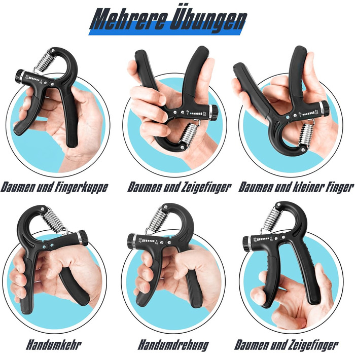 Набір для тренування зап'ястя 2 шт. (5-60 кг), тренажер для рук та зап'ястя, Grip, антиковзкий, для спортсменів та відновлення, FC0101 (Світло-сірий)