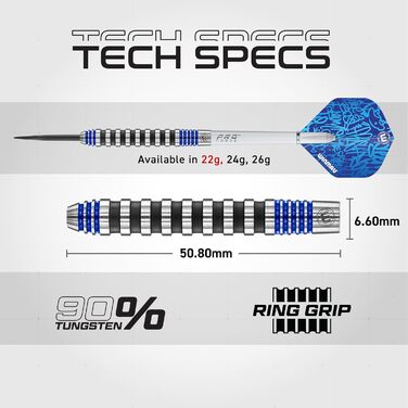 Дартси WINMAU Advance 500 Series з крилами та стрижнями для дартсу