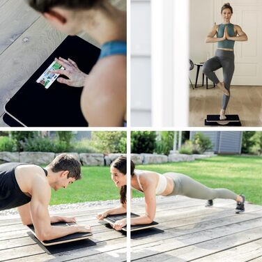 Plankpad PRO – баланс-борд для планки з безкоштовним фітнес-додатком, ігрові тренування для фітнесу та балансу
