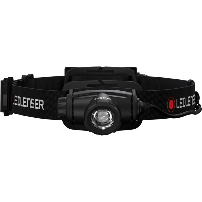 Ліхтар налобний LED Ledlenser H5R Core, 350 люмен, водонепроникний IP67, регульований, поворотний, з плавним регулюванням яскравості, 2xAA батарейки, дальність освітлення 160м, з батарейками