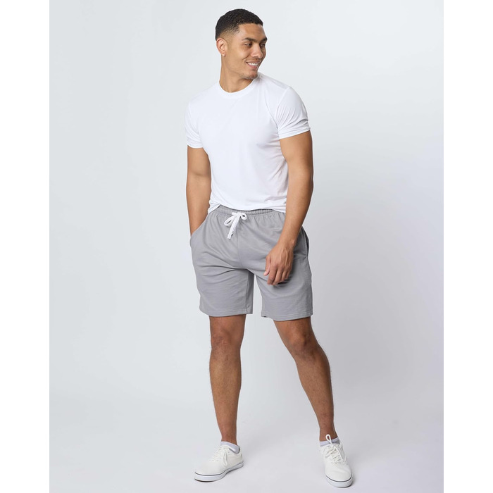 Чоловічий комплект Real Essentials: 3 футболки з бавовни, 22.9 см, French Terry, світшот з кишенями (доступний у розмірах Big & Tall), комплект 4 (Спортивний, повсякденний, M, Set 7)