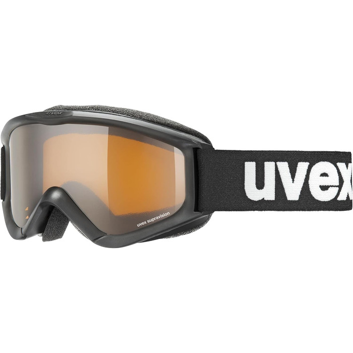 Дитяча лижна маска uvex speedy pro, антивідблиск, збільшене поле зору, синя/золота лінза