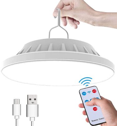 Ліхтар кемпінговий світлодіодний Solar LED з USB зарядкою та пультом ДУ, 5 режимів, водонепроникний IPX7, для кемпінгу, походу, аварійного освітлення
