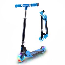 Самокат дитячий складаний CORE Kids Foldy Junior Black/Blue з LED колесами