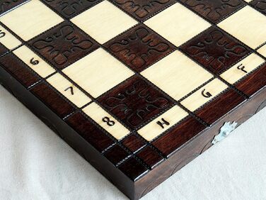 Шахова фігура Pearl XL 42 см з дерева, ручна робота, європейський стиль