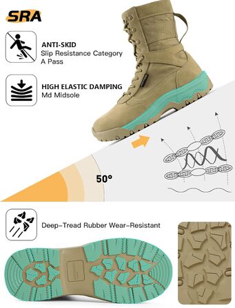 Черевики тактичні чоловічі FREE SOLDIER, пісочний колір, 41 EU