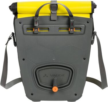 Велосипедні сумки на багажник VAUDE Aqua Back 2x24L, водонепроникні задні велосумки, просте кріплення, жовтий колір, універсальний розмір, Німеччина