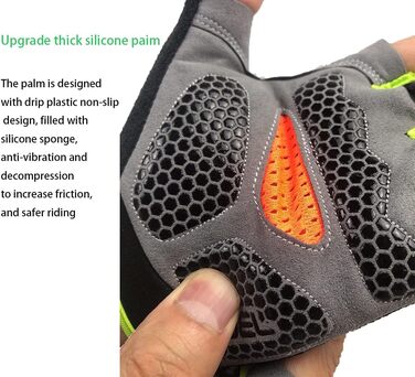 Велосипедні рукавички чоловічі гелеві, напівпальцеві, MTB, шосейні, чорні, унісекс. Гелеві вставки, антиковзаюча поверхня, дихаючі.