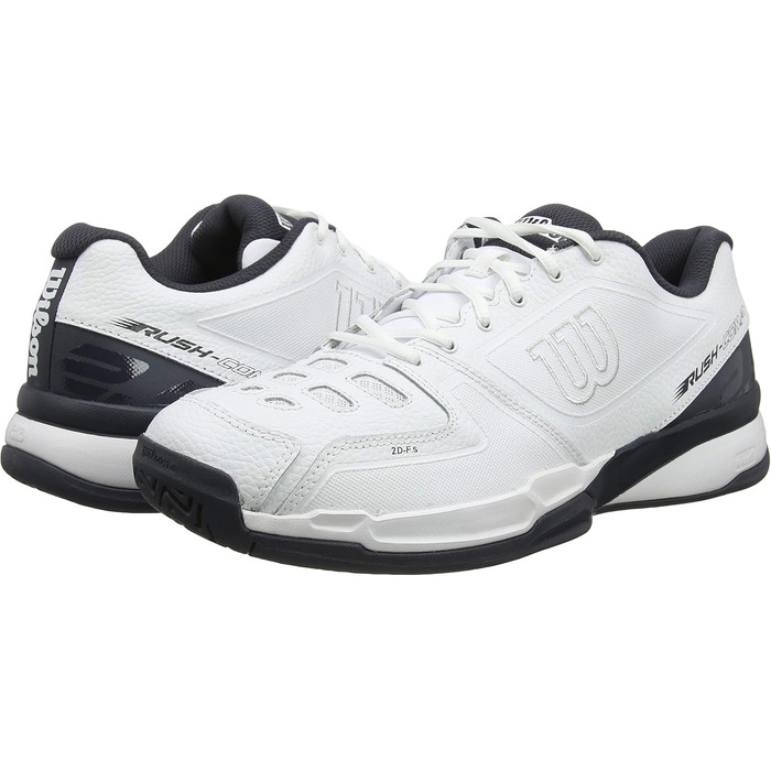 Тенісні кросівки Wilson Rush COMP LTR Unisex для всіх типів покриття, 46 2/3 EU, білий/сірий