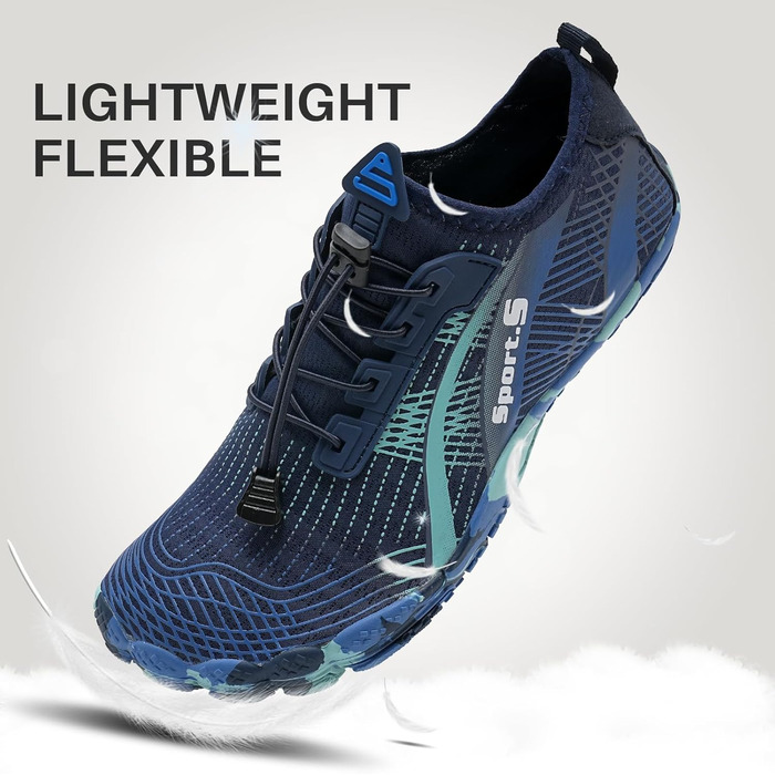 Легкі аквашузи IceUnicorn для фітнесу, пляжу та плавання (36 EU, блакитний)