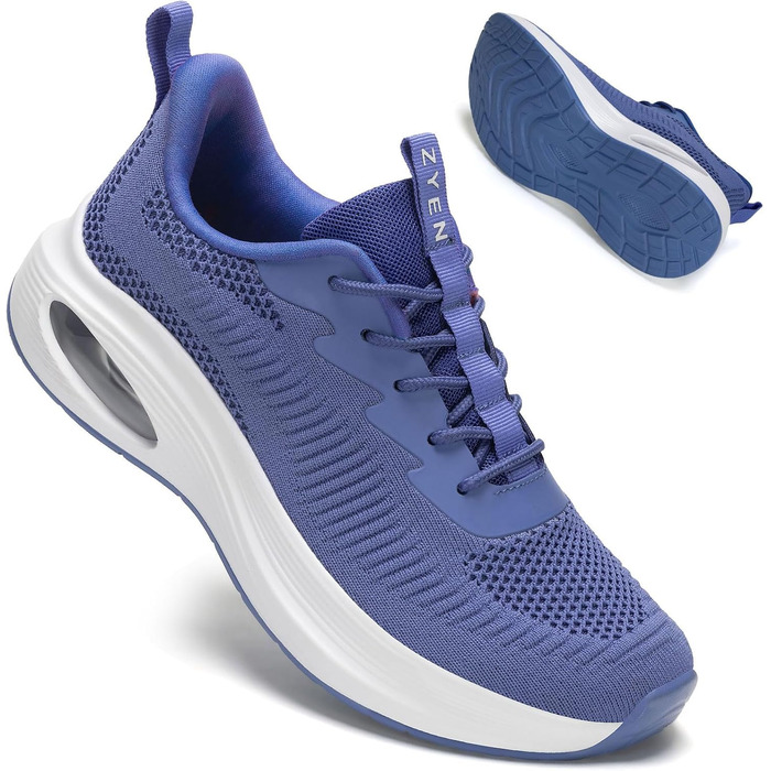 Жіночі кросівки ZYEN для широкої стопи: спортивні, дихаючі, легкі та зручні (43 EU, повний синій)