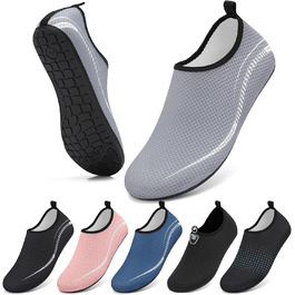 Водні черевики для жінок та чоловіків: шкарпетки для плавання, аквашузи, антиковзкі пляжні черевики, унісекс (46 EU, сірий)