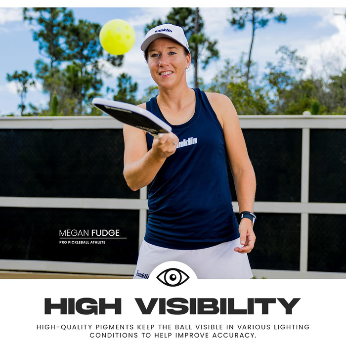 Franklin Sports Pickleball-X Performance 40 Outdoor-Bälle - Жовті м'ячі для піклболу, 40 шт.