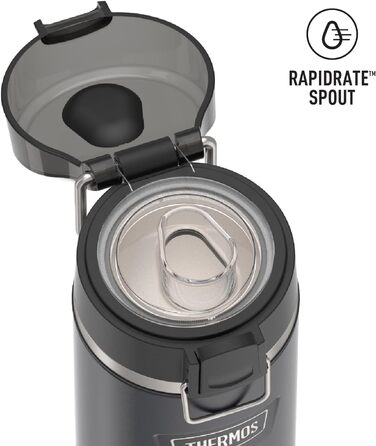 Термосова пляшка для води THERMOS ICON 530 мл, граніт, нержавіюча сталь, вакуумна ізоляція, з кришкою та носиком