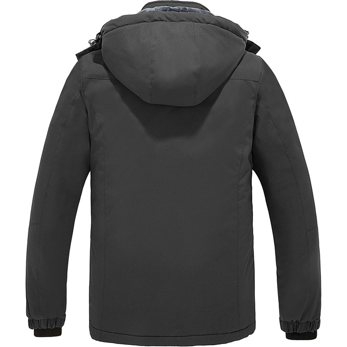 Куртка Wantdo Daen Berg для хайкінгу та туризму, вітро- та водонепроникна, з капюшоном, утеплена, сіра (XL)