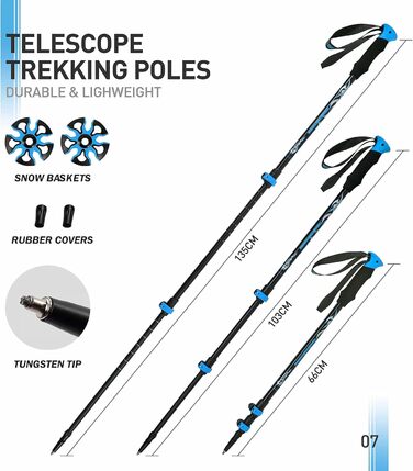 Легкі снігоступи G2 21/25/30 дюймів для жінок, чоловіків, підлітків. Комплект з трекінговими палками, сумкою, снігокожухами, зручною системою фіксації, підйомником п'яти, захистом пальців. Кольори: помаранчевий, синій, червоний. 30 дюймів (до 113 кг)