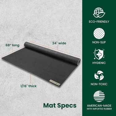 Йога-мат Jade Yoga Voyager 1,6 мм чорний, складаний, для подорожей