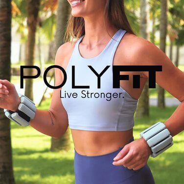 Обвагрузки для зап'ясть та щиколоток Polyfit (1 пара) — обтяжувачі для фітнесу, йоги, бігу та пілатеса, унісекс, колір: вино
