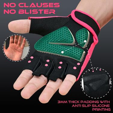 Фітнес-рукавички BEAST RAGE: дихаючі, для чоловіків та жінок, підйом ваги, бодібілдинг, тренування, неслизькі, кросфіт, силове тренування, велоспорт, колір рожевий