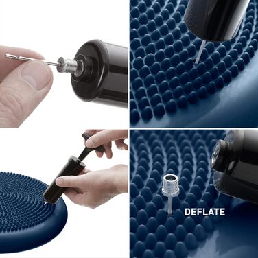 Крісло-подушка BodyMate для балансу та тренувань, 34 см, з насосом (NAVY-PEONY)