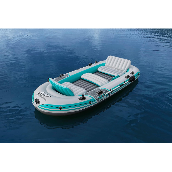 Надувний човен Bestway Hydro-Force Adventure Elite X5, 5-місний, з насосом, веслами, сидіннями, сумкою для речей та чохлом