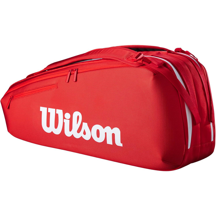 Сумка для тенісу Wilson Super Tour Red 2025 - для 2 ракеток, червоно-біла