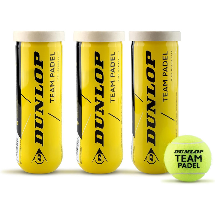 Набір тенісних м'ячів Dunlop Team (3 шт., жовтий)