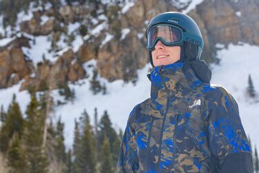 Лижна маска Giro Roam для чоловіків, жінок і підлітків, 2 змінні лінзи, антифог, OTG, сірий логотип, бурштиново-червона/жовта